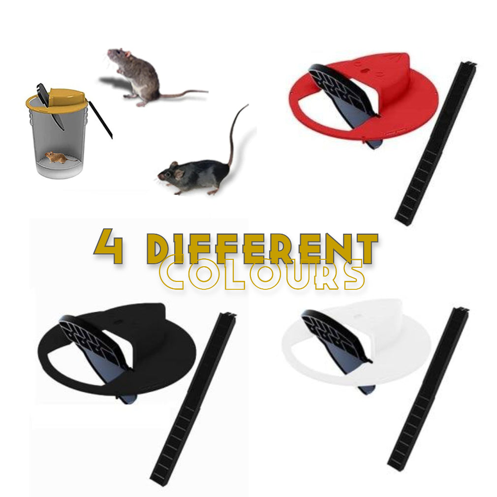 Humanized Mousetrap Flip Slide Bucket Lid Mouse Trap Reusable Easy Install  Rats Traps for 5 Gallon Bucket House Indoor Outdoor